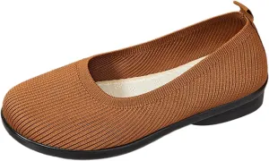 Women's Comfortable Slip On Loafers Low Heel Round Toe Casual Shoes for Daily Wear Dating Vacation Outfits with