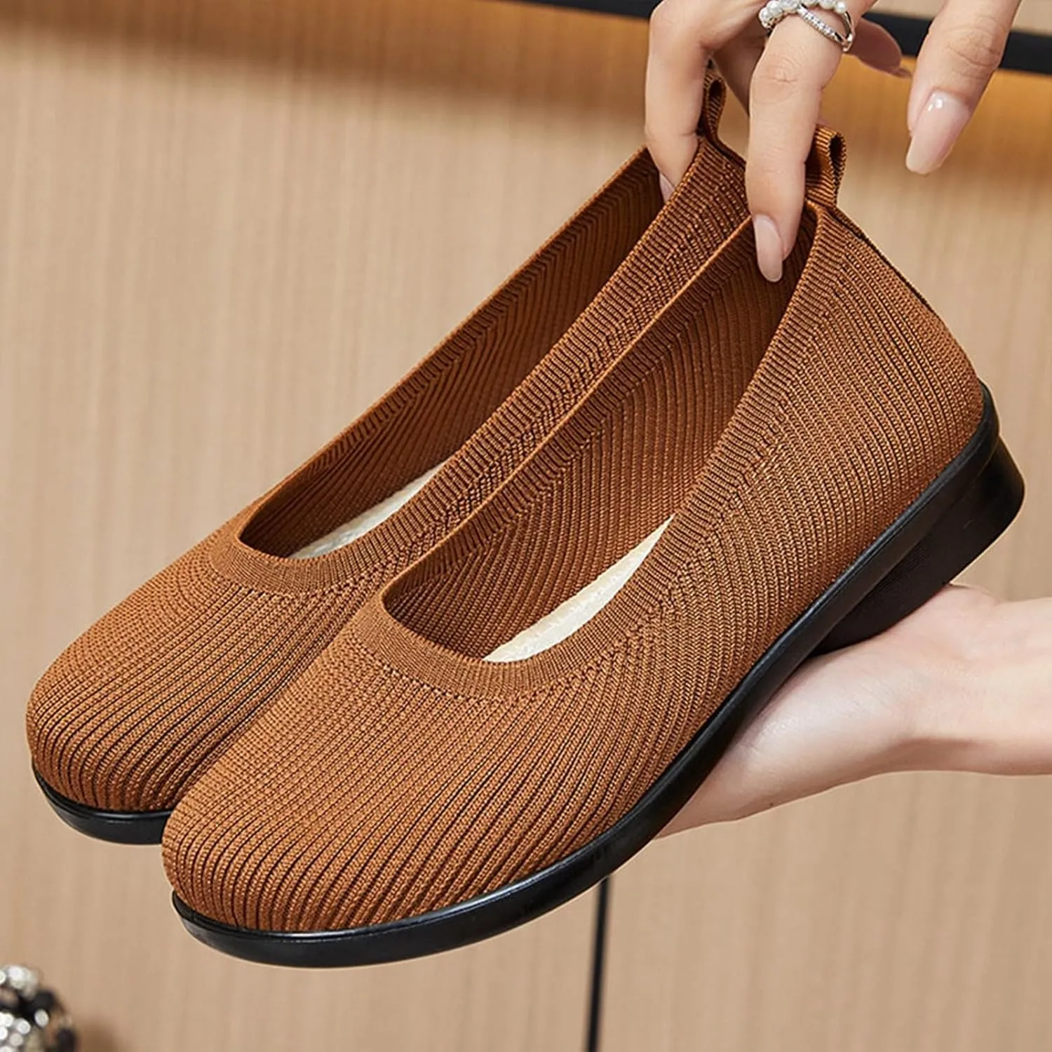 Women's Comfortable Slip On Loafers Low Heel Round Toe Casual Shoes for Daily Wear Dating Vacation Outfits with