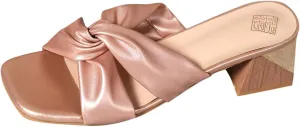 Women's Cross Strappy Block Chunky Heels Fashion Square Open Toe Slip On Heeled Sandals Dressy Party Dress Shoes