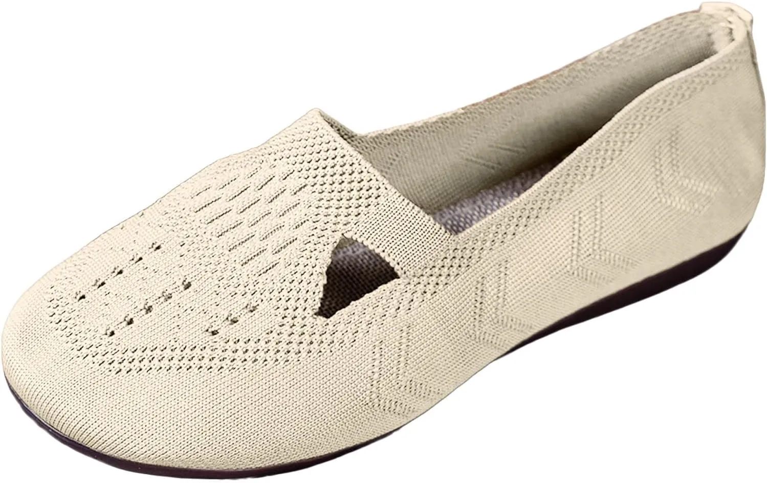 Women's Dress Flat Ballet Breathable Hollow Out Mesh Flat Women's Summer Shoes Casual Knit Dress Shoes