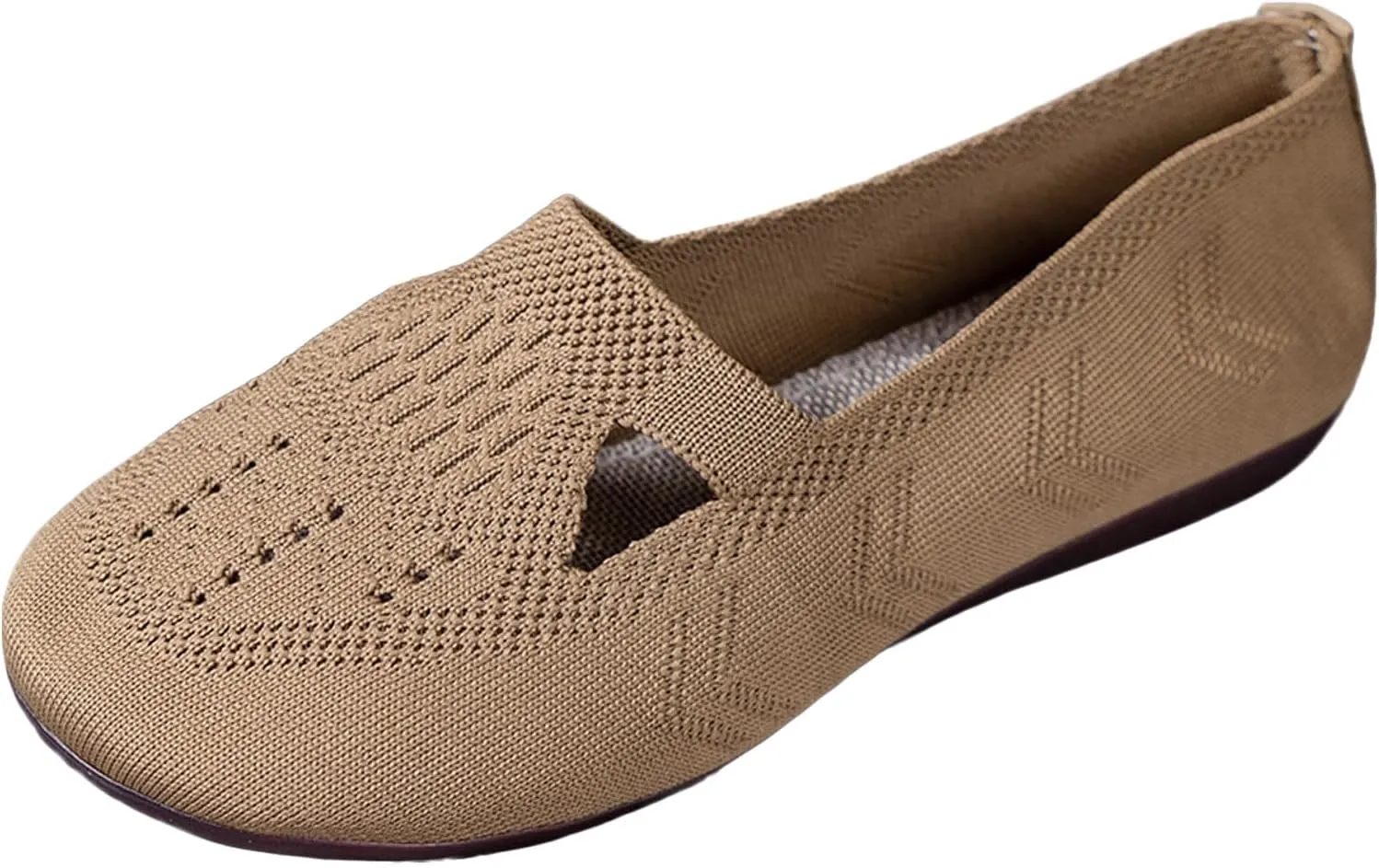 Women's Dress Flat Ballet Breathable Hollow Out Mesh Flat Women's Summer Shoes Casual Knit Dress Shoes