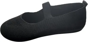 Women's Dress Flat Ballet Low Pointed Toe Knit Ballet Women's Ballet Flats Ladies Fashion Solid Color Breathable Knitted Mesh Shoes