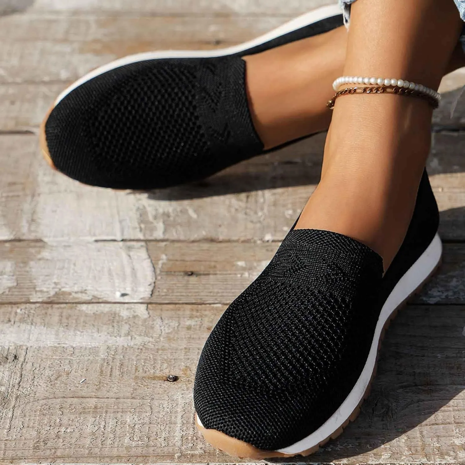 Women's Dress Flat Ballet Low Wedge Women's Slip On Travel Soft Men's Breathable Mesh Casual Light Outdoor Hiking Shoes
