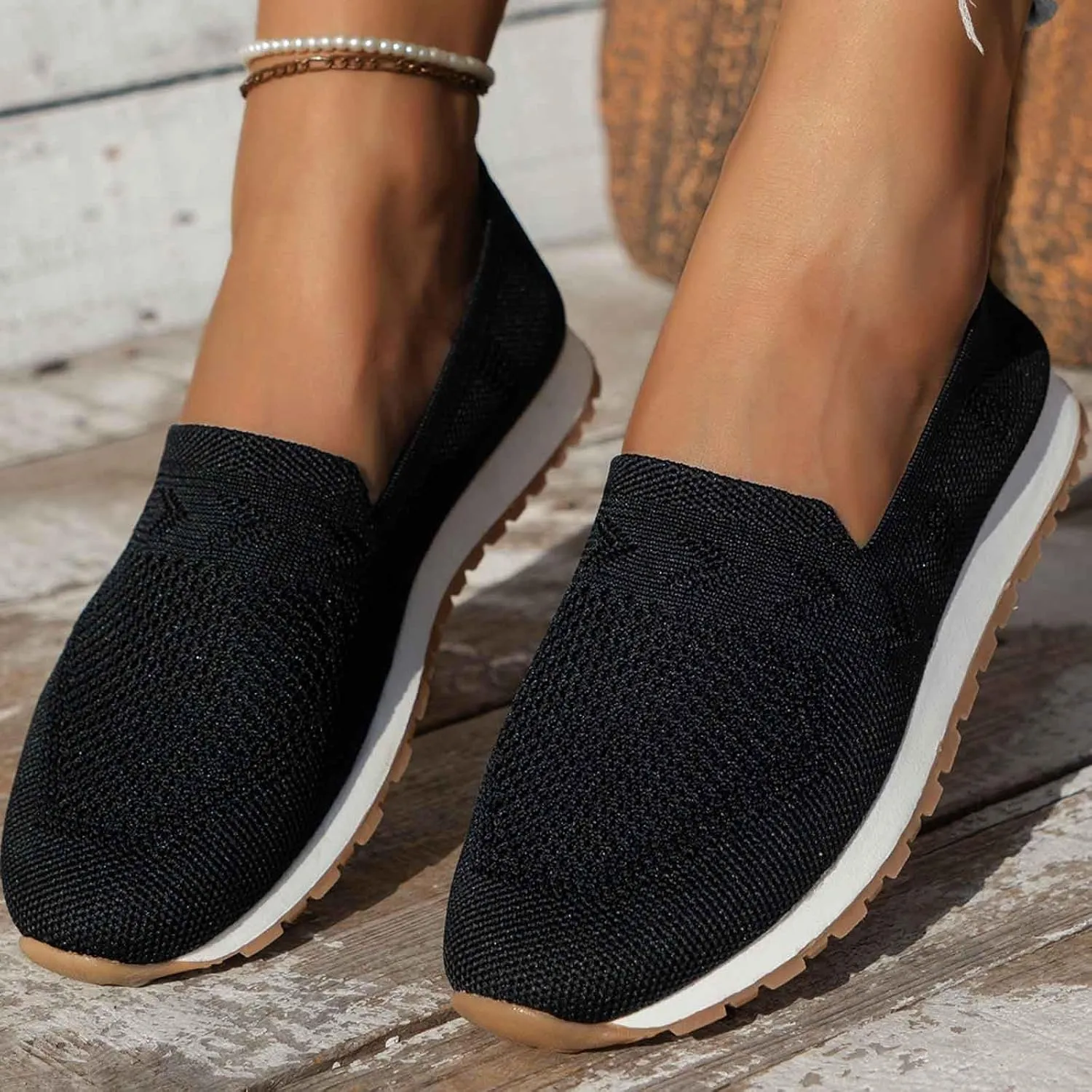 Women's Dress Flat Ballet Low Wedge Women's Slip On Travel Soft Men's Breathable Mesh Casual Light Outdoor Hiking Shoes