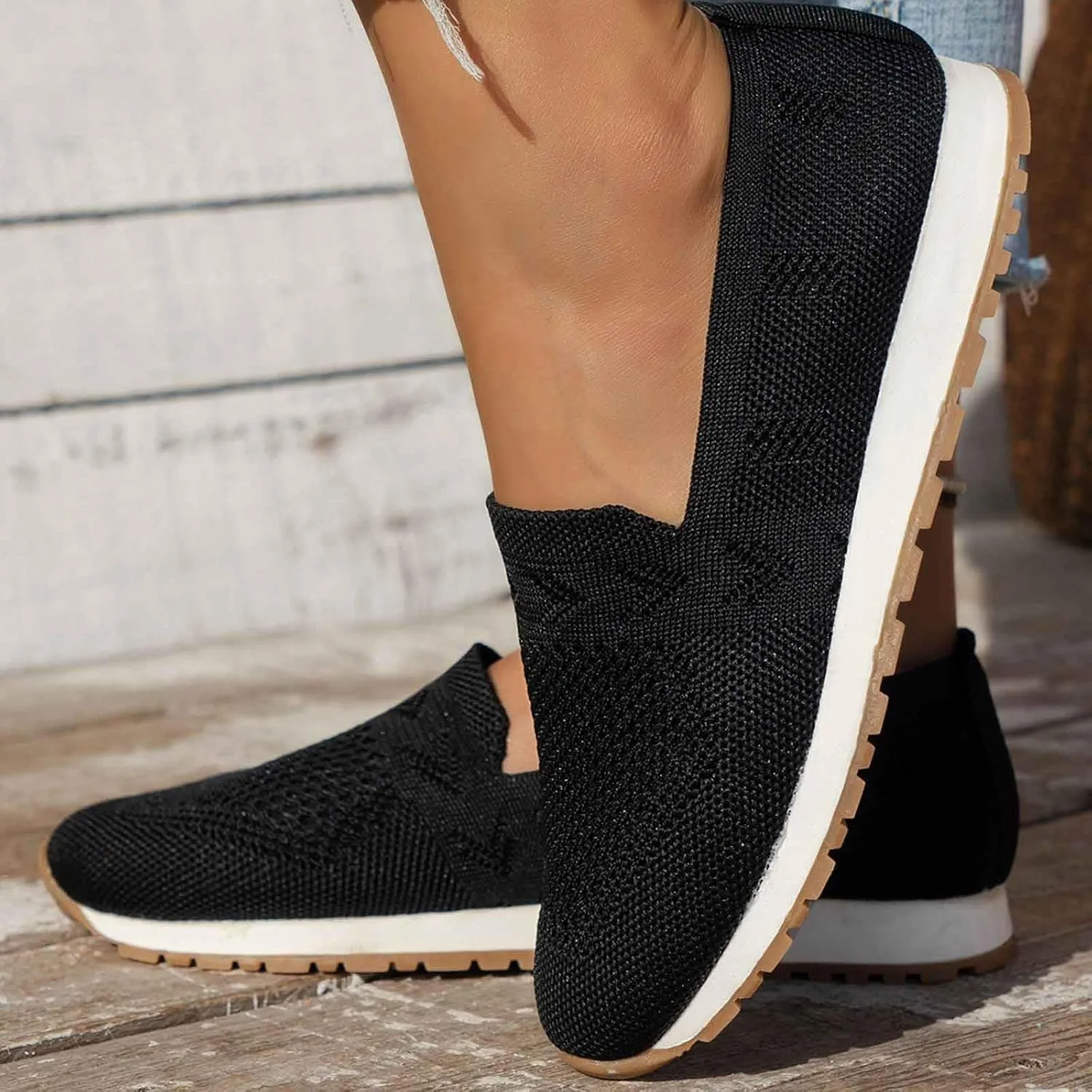 Women's Dress Flat Ballet Low Wedge Women's Slip On Travel Soft Men's Breathable Mesh Casual Light Outdoor Hiking Shoes
