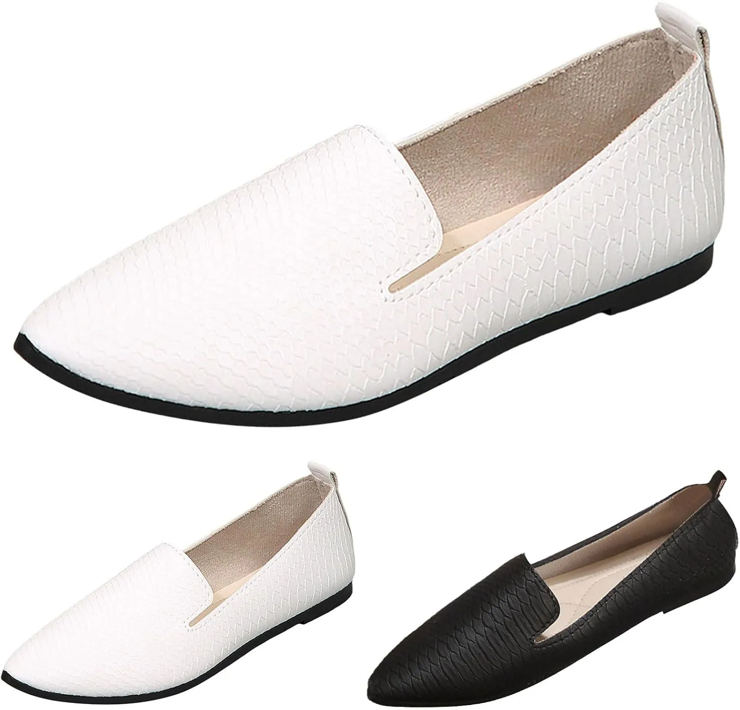 Women's Dress Flat Ballet Pointed Toe Knit Ballet Low Wedge Women Casual Shoes Ballerina Flats for Work Womens Single Shoe