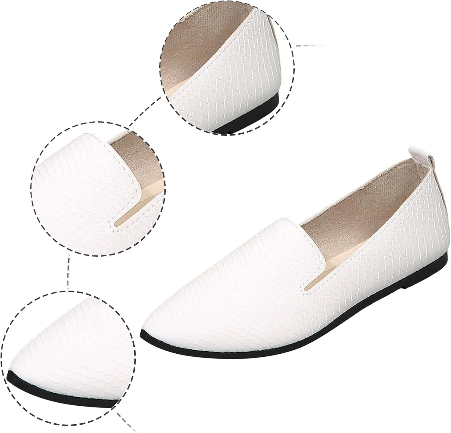 Women's Dress Flat Ballet Pointed Toe Knit Ballet Low Wedge Women Casual Shoes Ballerina Flats for Work Womens Single Shoe