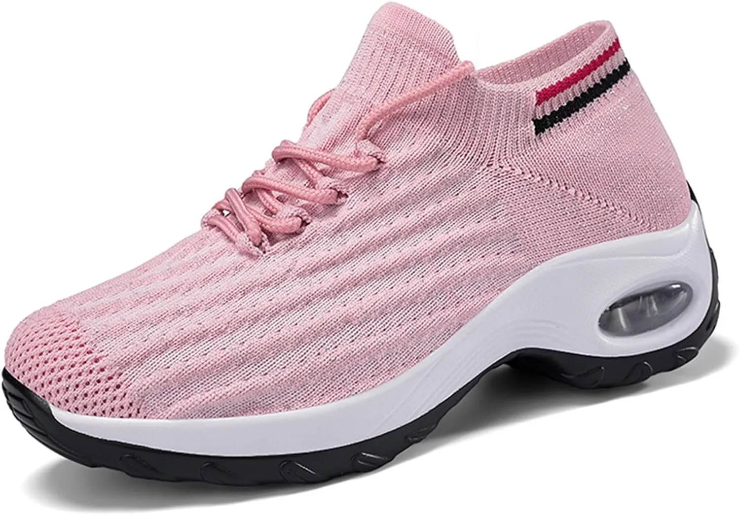 Women's Fashion Fabric Lace Up Solid Color Running Shoes Casual Comfortable Breathable Sneakers No Lace Athletic Shoes Women