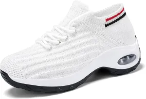 Women's Fashion Fabric Lace Up Solid Color Running Shoes Casual Comfortable Breathable Sneakers No Lace Athletic Shoes Women