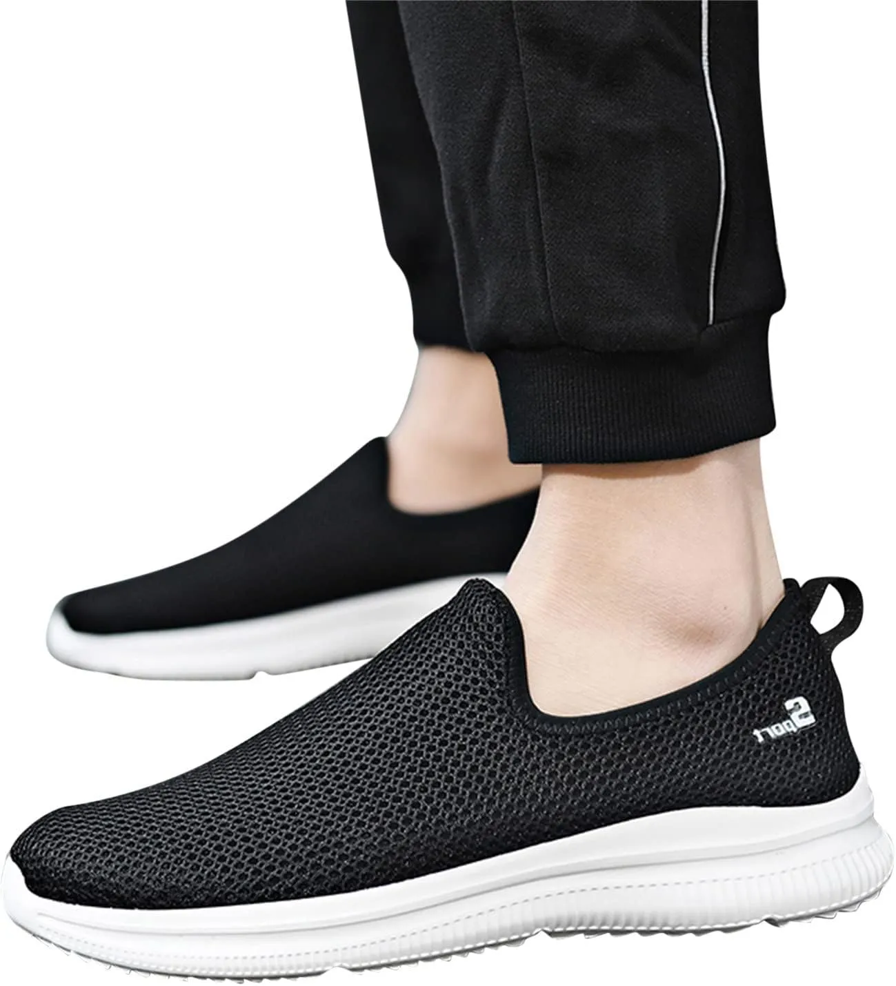 Women's Fashion Sneaker Mesh Slip On Black Non Slip Shoes for Women Comfortable Casual Dress Shoes for Women Womens Red Loafers Slip On Shoes for Men Sneakers