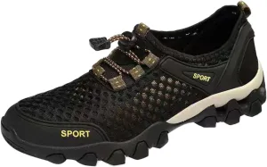 Women's Fashion Sneaker Mesh Slip On Black Non Slip Shoes for Women Comfortable Ladies Shoes Casual Slip On Loafers for Women Casual Grey Sneakers Women