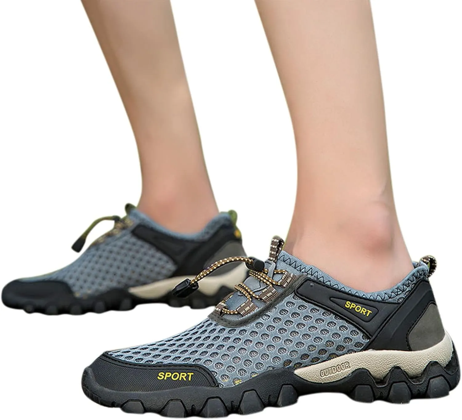Women's Fashion Sneaker Mesh Slip On Black Non Slip Shoes for Women Comfortable Ladies Shoes Casual Slip On Loafers for Women Casual Grey Sneakers Women