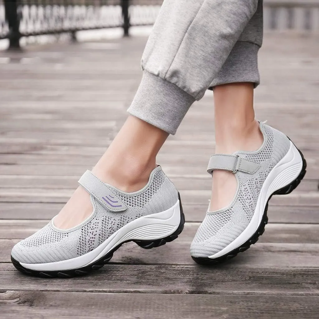 Women's Fashion Sneaker Mesh Slip On Black Non Slip Shoes for Women Comfortable Ladies Shoes Casual Slip On Loafers for Women Casual Grey Sneakers Women