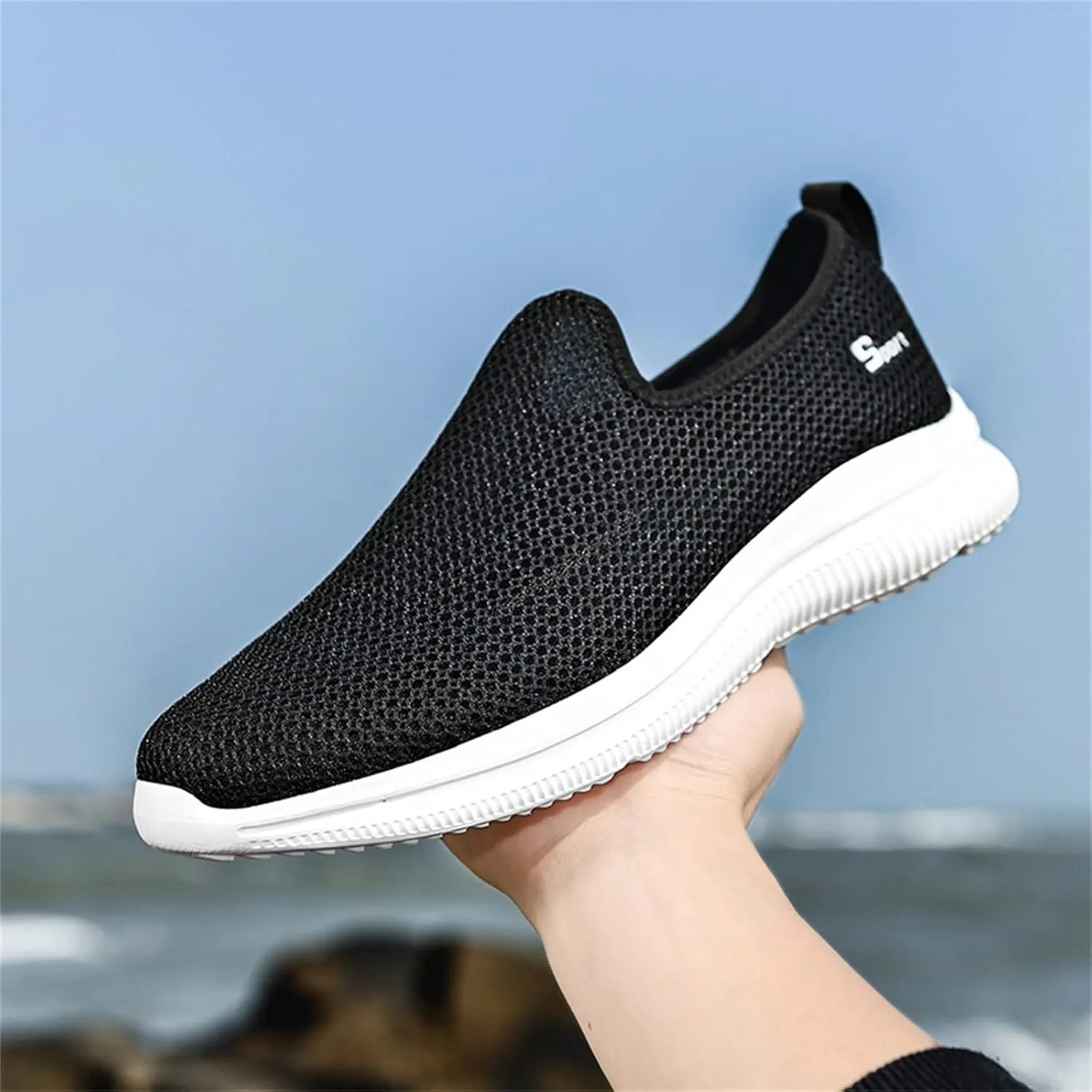 Women's Fashion Sneaker Non Slip Work Wide Comfortable Slip Resistant Work Shoes Work Tennis Shoes for Women Slip On Loafer Womens Black Slip On Sneakers