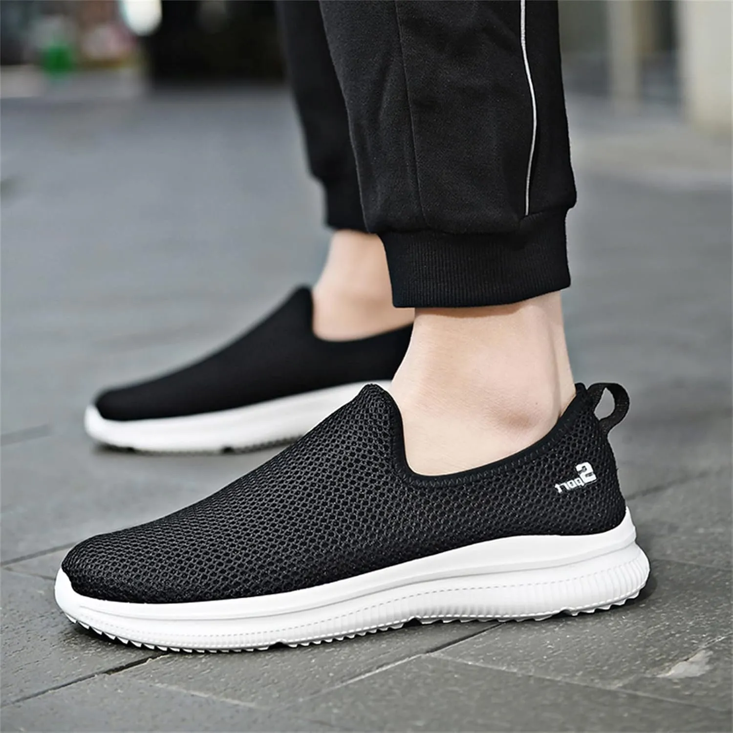 Women's Fashion Sneaker Non Slip Work Wide Comfortable Slip Resistant Work Shoes Work Tennis Shoes for Women Slip On Loafer Womens Black Slip On Sneakers