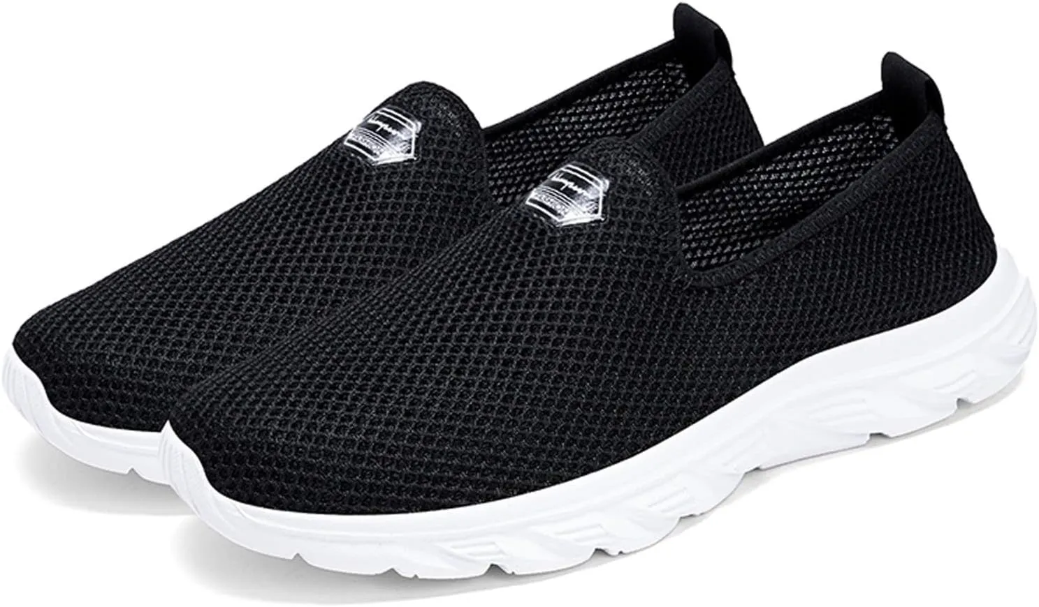 Women's Fashion Sneaker Non Slip Work Wide Comfortable Slip Resistant Work Shoes Work Tennis Shoes for Women Slip On Loafer Womens Black Slip On Sneakers