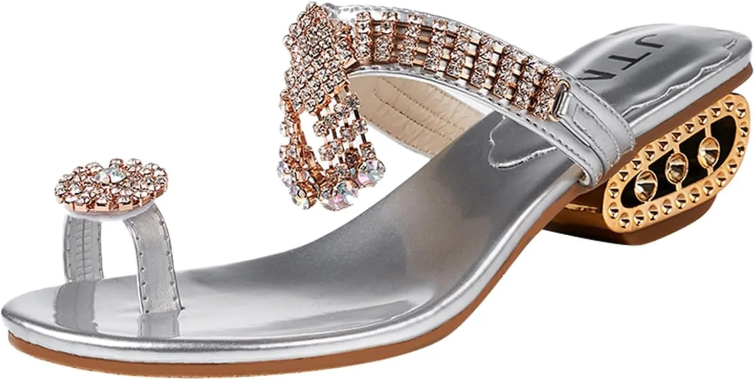 Women's Flat Sandals Flip Summer With Rhinestone Fashion And Spring Flops Sandals Heel Women's Hollow Slippers
