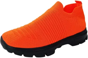 Womens Flat Slip On Sneakers Casual Walking Shoes Lightweight Canvas Comfortable Elastic Non Slip Loafers