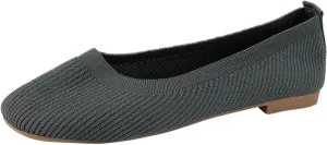 Women's Flats Shoes Pointed Toe Knit Ballet Ballerina Walking Flats Shoes for Woman Dress Flat Ballet Slip On