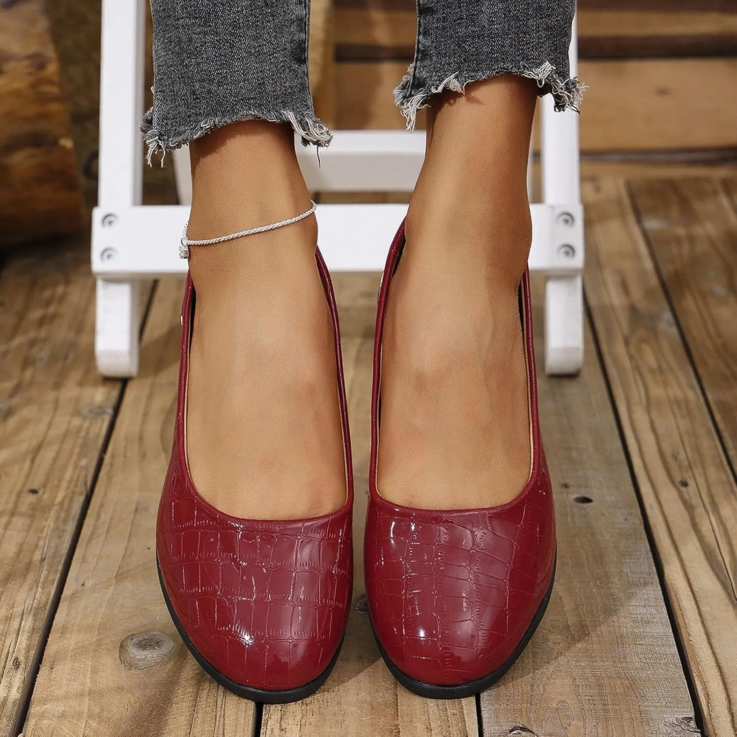 Women's Leather Closed Toe 2 Inch Mid Wedges Heels with Arch Support Round Toe Comfortable Dress for Sneaker Casual Shoe
