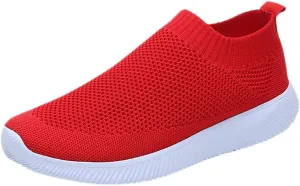 Women's Lightweight Slip On Walking Running Shoes Mens Dress Shoes Winter Casual Shoes Slip On Women Shoes Sneakers Red Tennis Shoe Casual Loafers