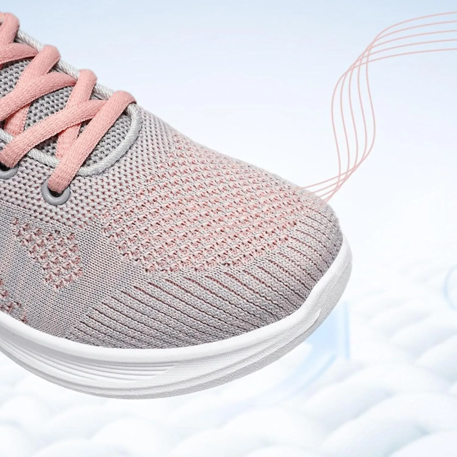 Women's Lightweight Soft Sole Walking Running Shoes Casual Breathable Sports Shoes Womens Slip On Sneakers