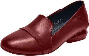 Womens Low Block Chunky Heels Pumps Elegant Closed Round Toe Pumps Shoes Low Platform Shoes Ladies Office Pumps Shoes