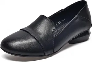 Womens Low Block Chunky Heels Pumps Elegant Closed Round Toe Pumps Shoes Low Platform Shoes Ladies Office Pumps Shoes