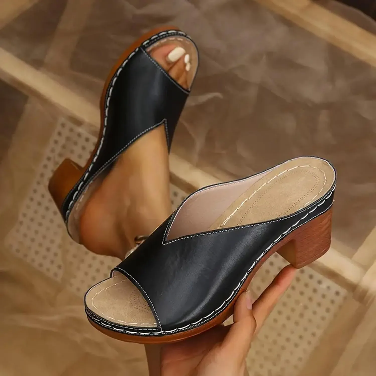 Women's Low Wedge Heels Summer Dressy Platform Sandals Ankle Strap Open Toe Slip On Flower Shoes Cute Comfy Wedges Bohemian Wedding Breathable Fashion Trendy 2025 Elastic Beach Sandal