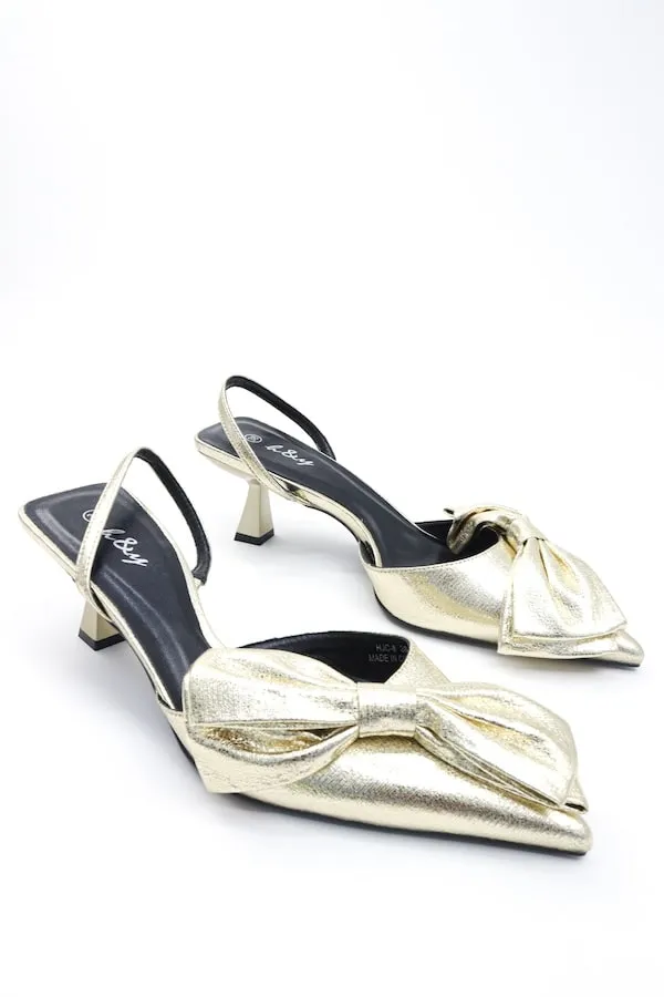 Women's Mid Pointed Toe Slingback Heels