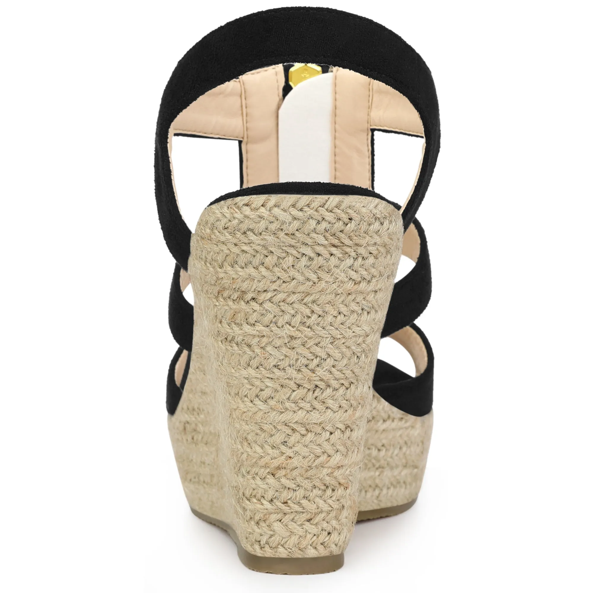 Women's Platform Heels Slingback Zipper Wedge Sandals