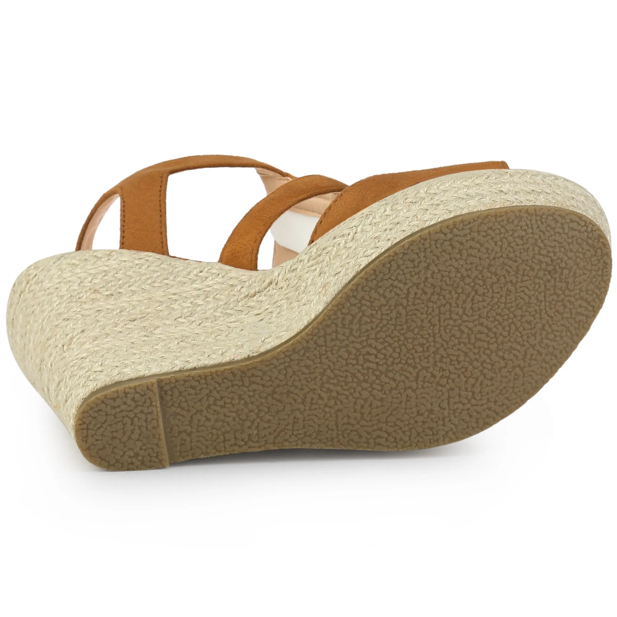 Women's Platform Heels Slingback Zipper Wedge Sandals