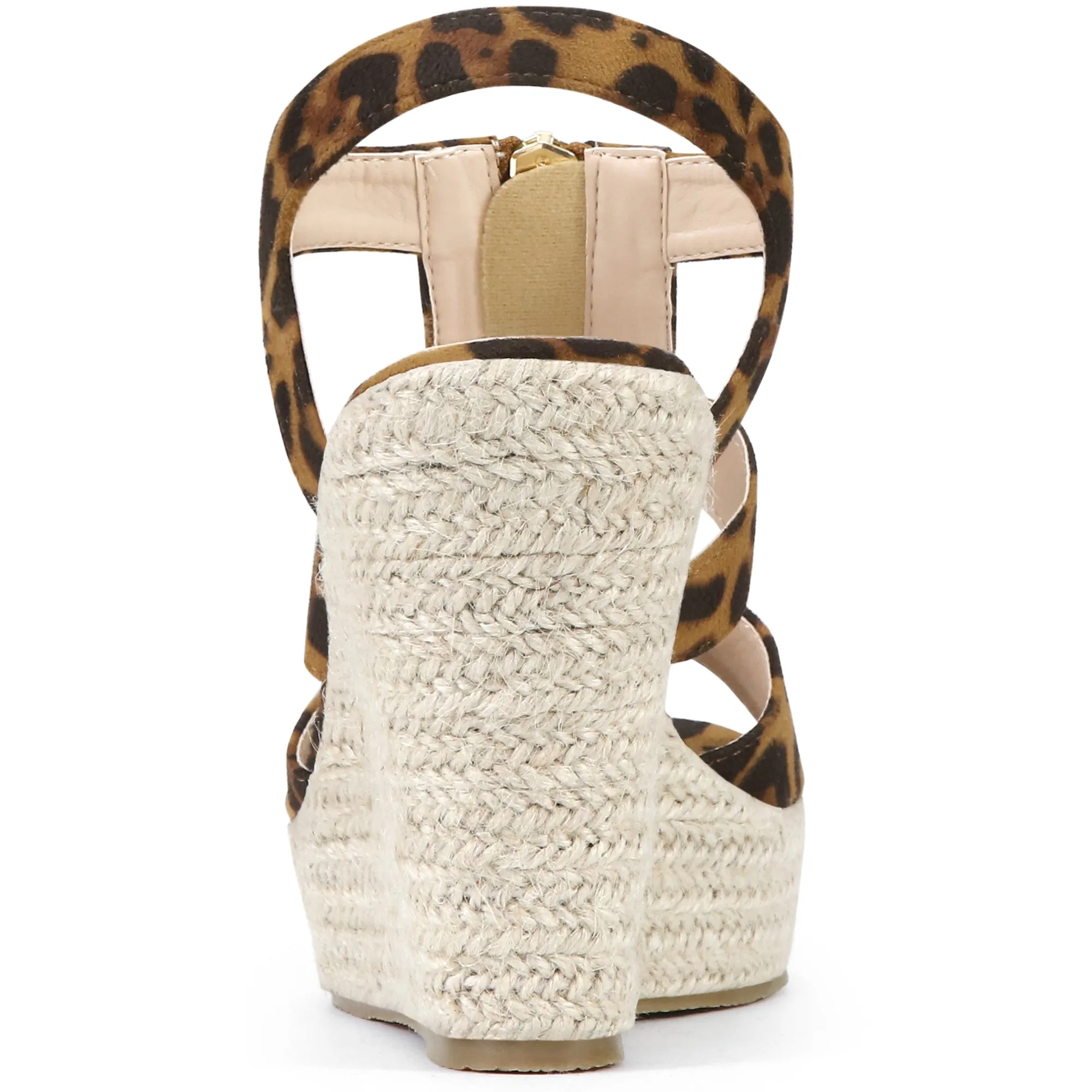 Women's Platform Heels Slingback Zipper Wedge Sandals