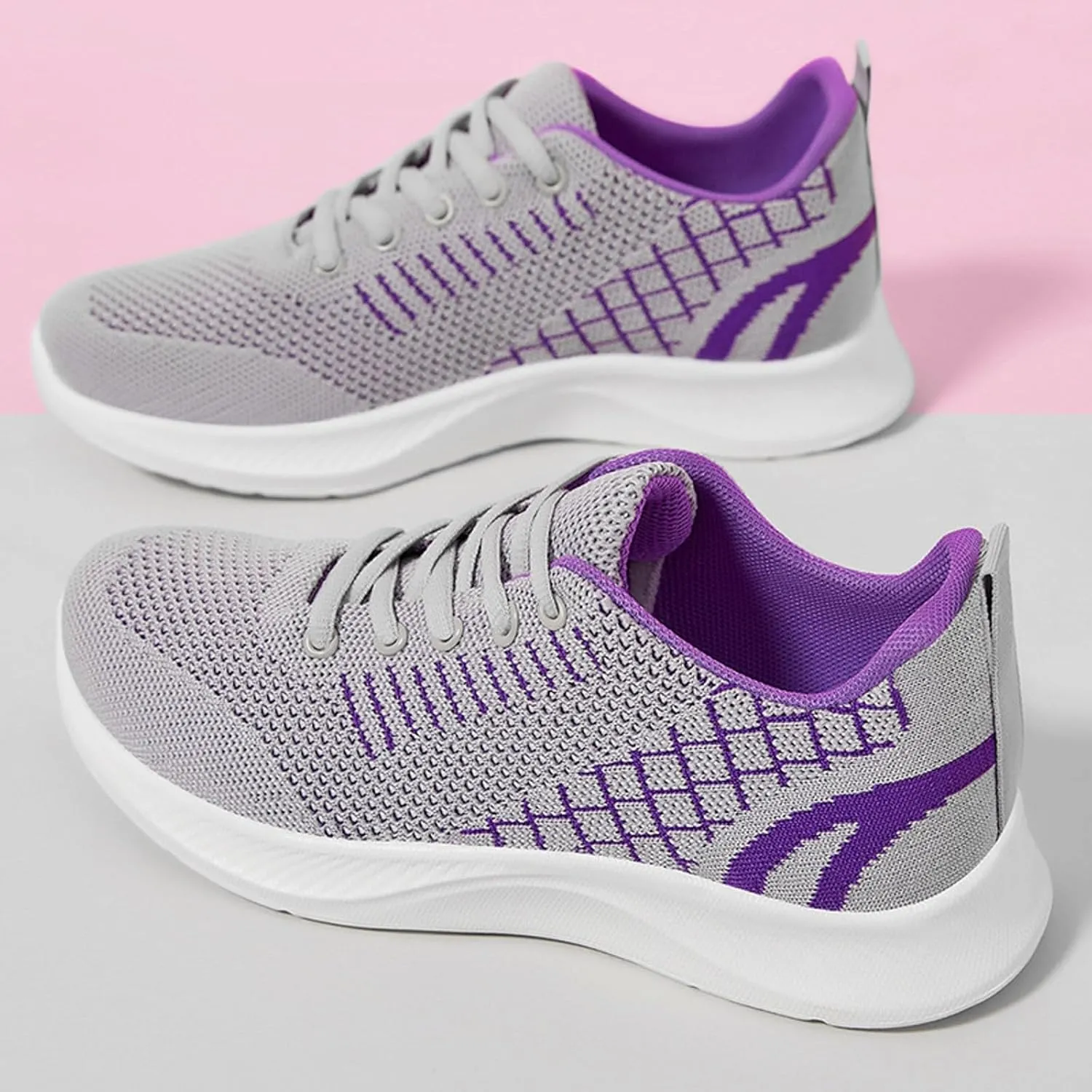 Womens Running Shoes Lightweight Walking Shoes Women's Breathable Soft Soled Comfortable Sneaker Booties for Women Flat