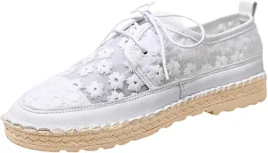 Womens Running Shoes White Leather Sneakers for Women Womens Slip on Lightweight Casual Tennis Sneakers