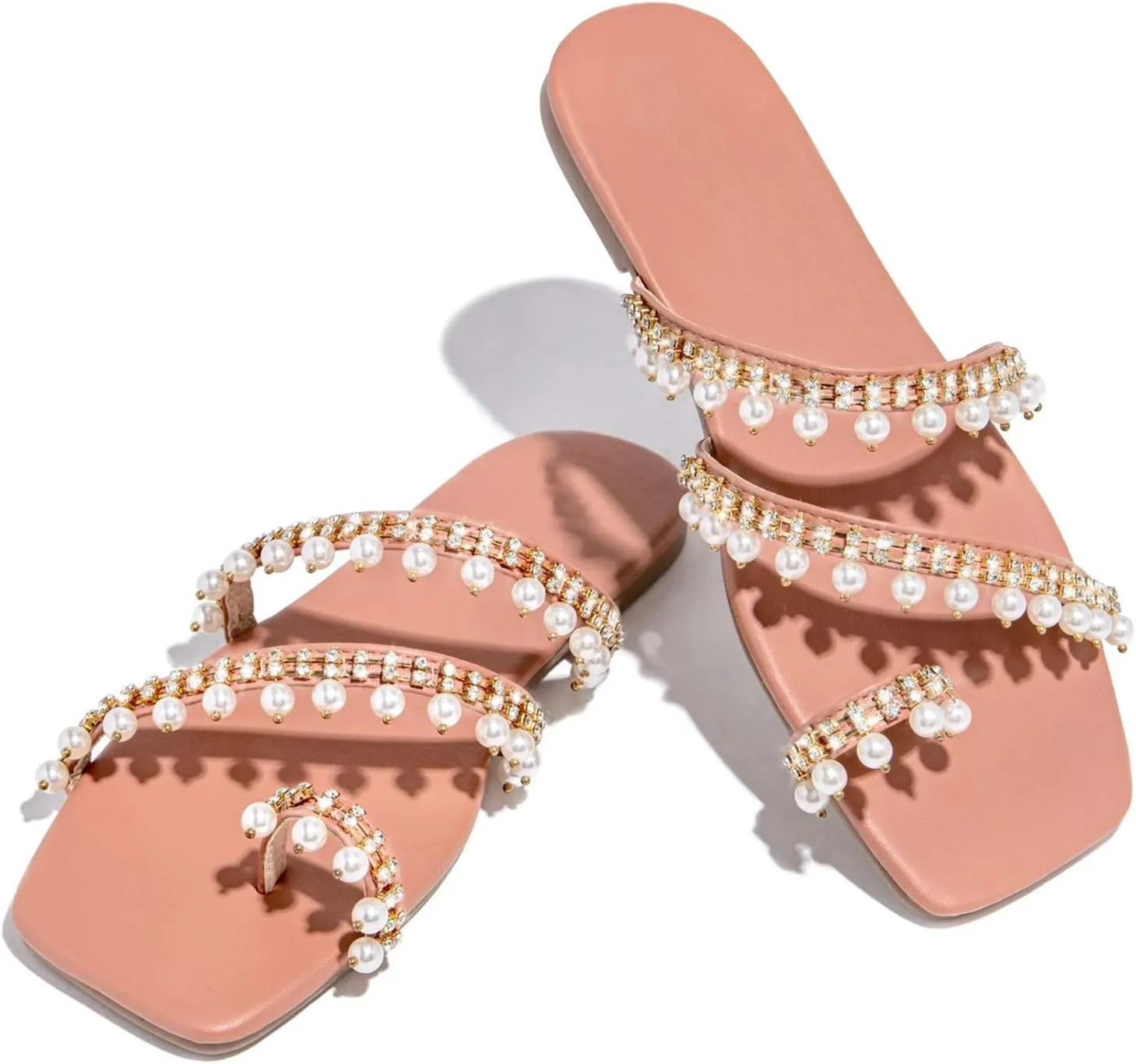Women's Sandals Casual Sandals Retro Slippers Fashion Crystal Flat Ladies Summer Shoes Women Women's slipper