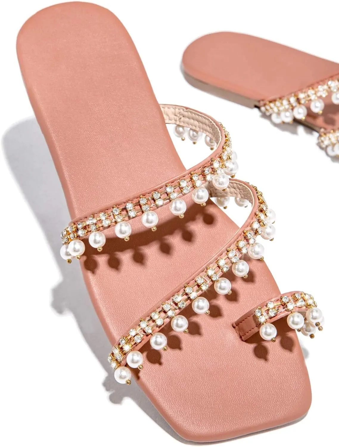 Women's Sandals Casual Sandals Retro Slippers Fashion Crystal Flat Ladies Summer Shoes Women Women's slipper