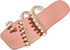 Women's Sandals Casual Sandals Retro Slippers Fashion Crystal Flat Ladies Summer Shoes Women Women's slipper