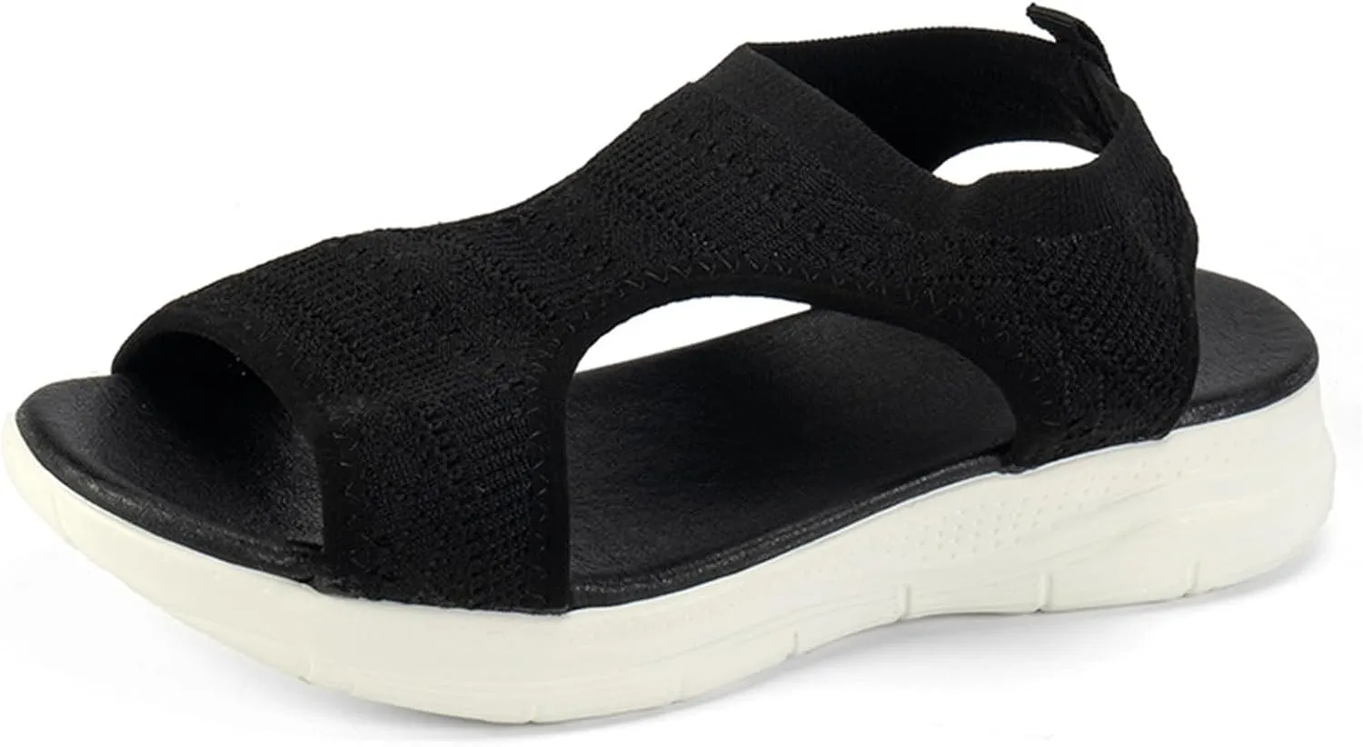 Womens Sandals Comfortable Dressy Arch Support Orthopedic Wedge Heel Slip On Open Toe Casual Summer Orthotic Shoes