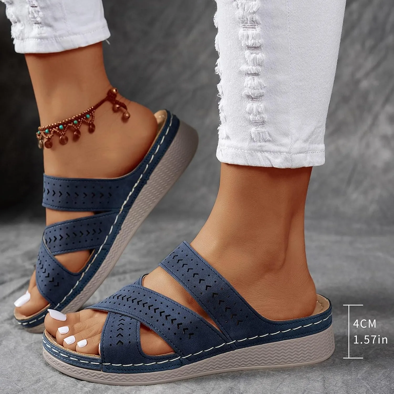 Womens Sandals Platform Fashion Wedges Slip On Flip Flops 2025 Casual Comfortable Open Toe Dressy Summer Shoes