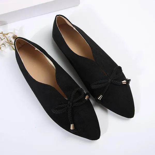 Women's Shallow Casual Bow Pointed Toe Flats 42054265S