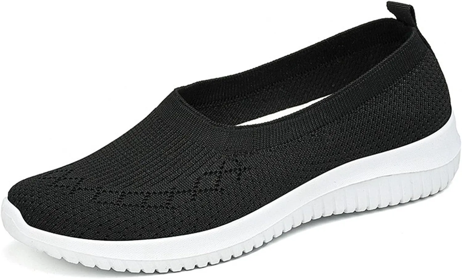 Women's Slip On Casual Shoes Comfortable Round Toe Flat Loafers for Spring Summer Outfits with Thick Sole