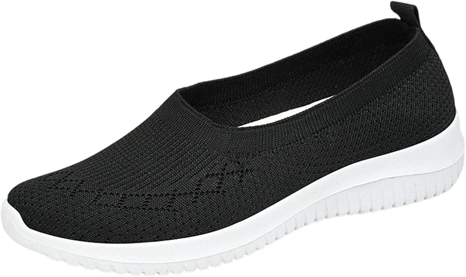 Women's Slip On Casual Shoes Comfortable Round Toe Flat Loafers for Spring Summer Outfits with Thick Sole