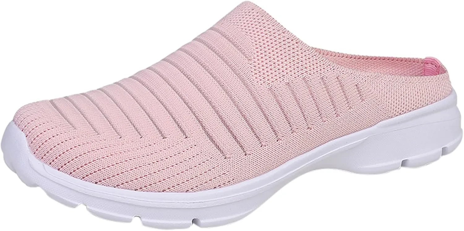 Women's Slip-on Mule Sneakers Lightweight Non Slip Work Shoes Women Winter Casual Slip On Shoes White Sneakers Platform Tennis Shoe Trainers Shoe