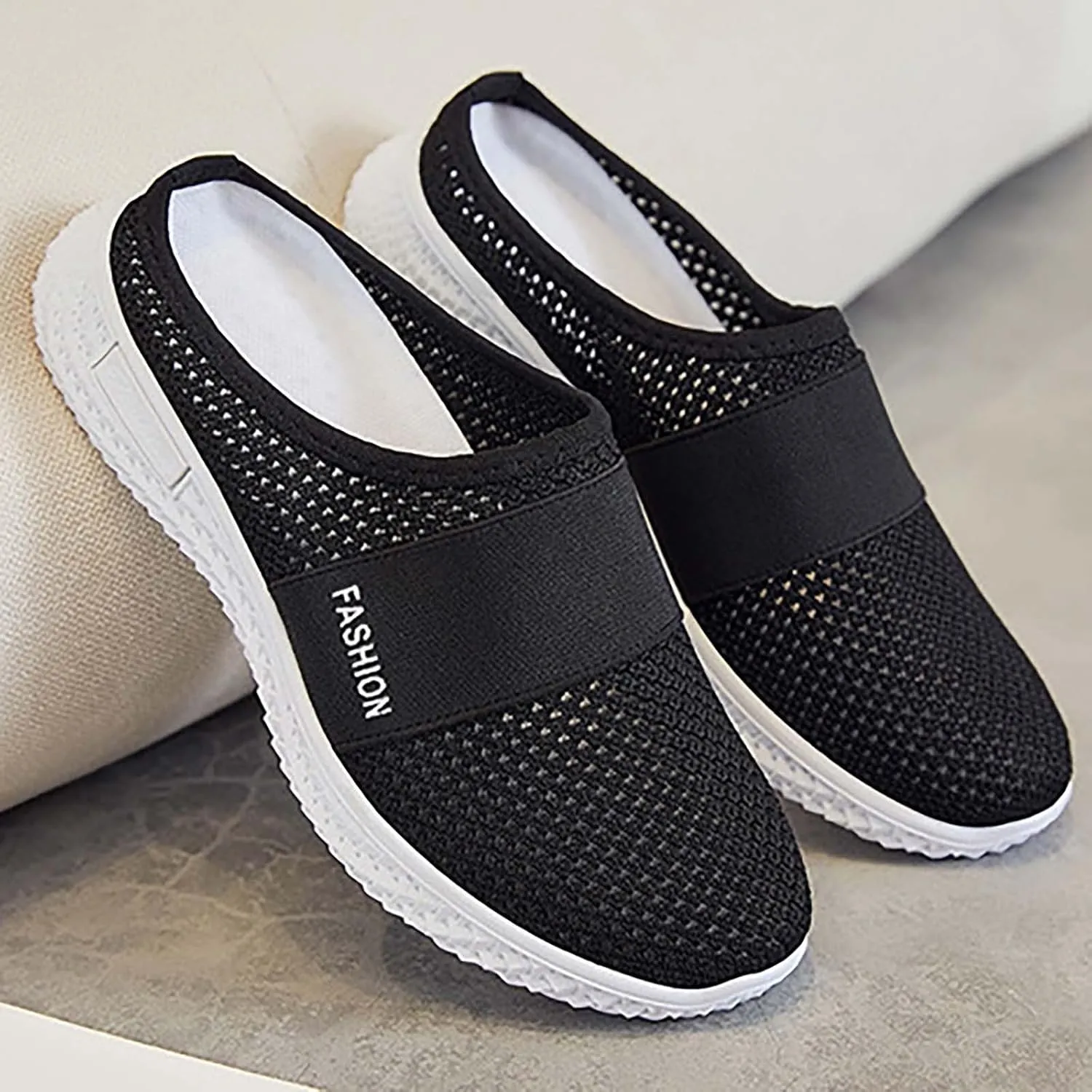 Women's Slip-On Orthopedic Arch Support Backless Slip On Shoes Women Lether Woman Shoes Casual White Sneakers Slip On Tennis Shoe Loafers Casual Slip On