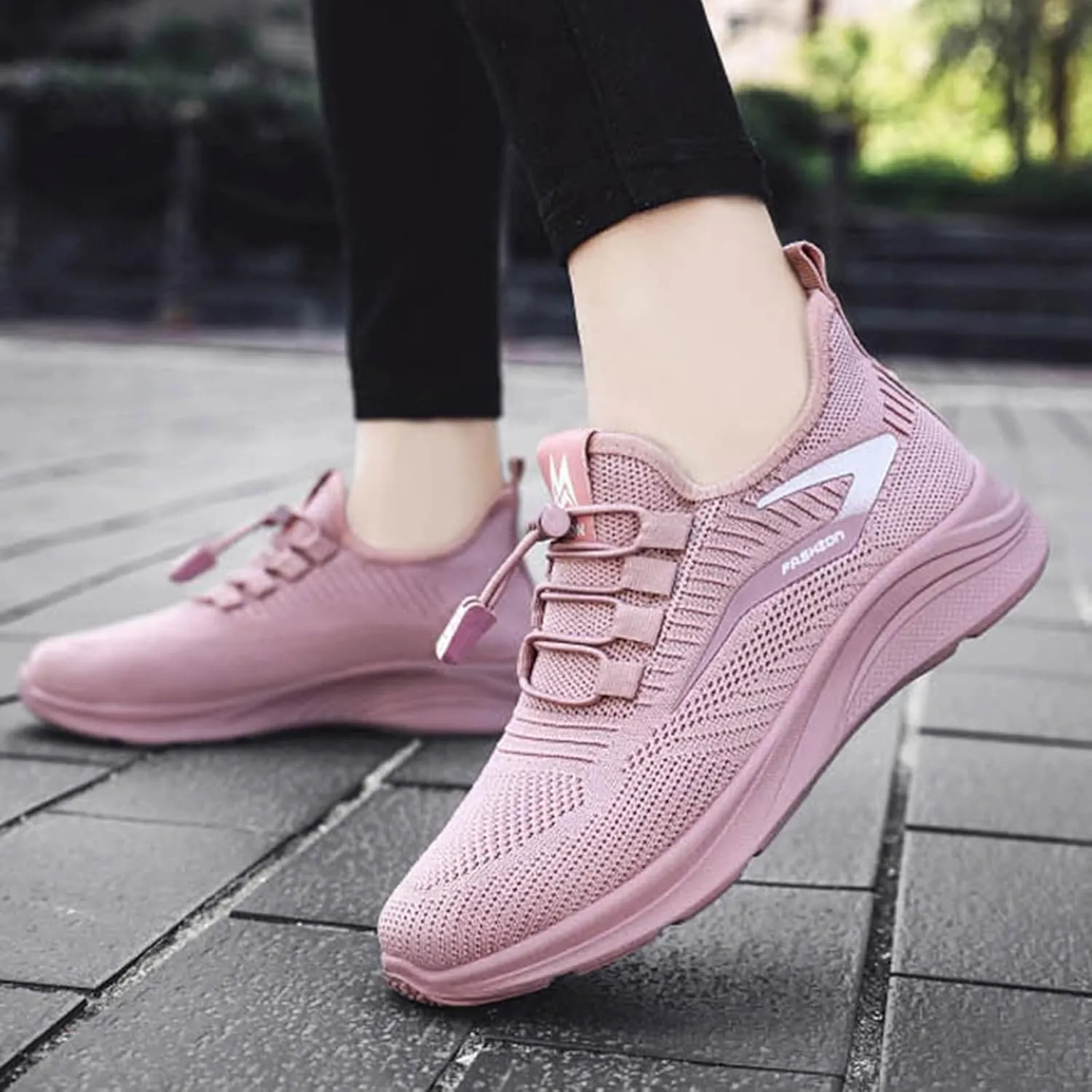 Womens Slip On Running Shoes Casual Non Slip Walking Shoes Lightweight Breathable Flat Workout Sneakers