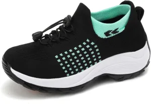 Women's Slip-On Sneakers Breathable Mesh Walking Shoes Comfortable Casual Athletic Sock Sneakers for Women Air