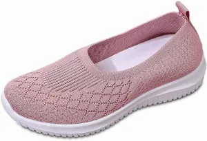 Women's Slip On Walking Shoes Lightweight Comfortable Breathable Mesh Orthotic Cushion Softsole Nursing Sneakers