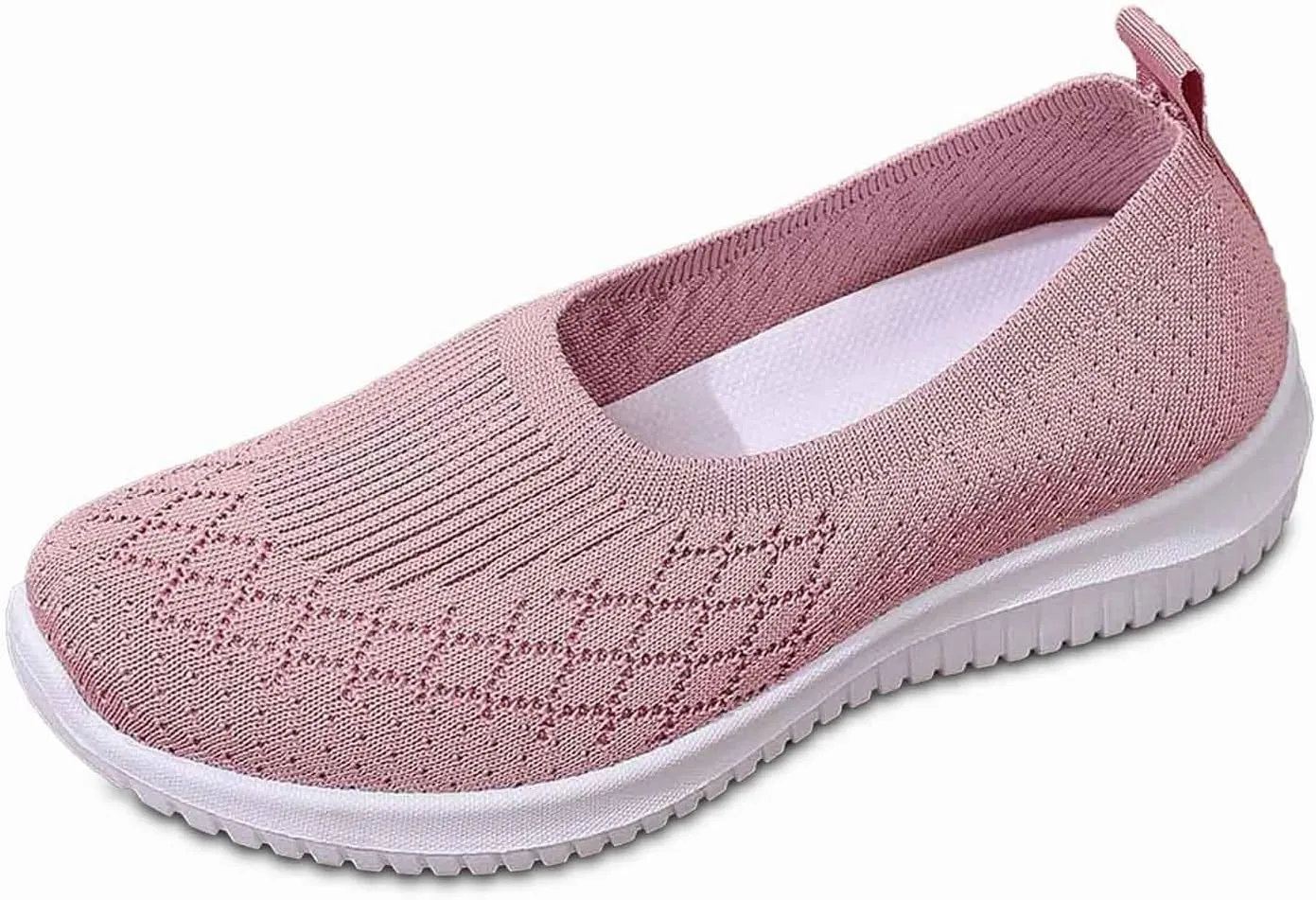Women's Slip On Walking Shoes Lightweight Comfortable Breathable Mesh Orthotic Cushion Softsole Nursing Sneakers