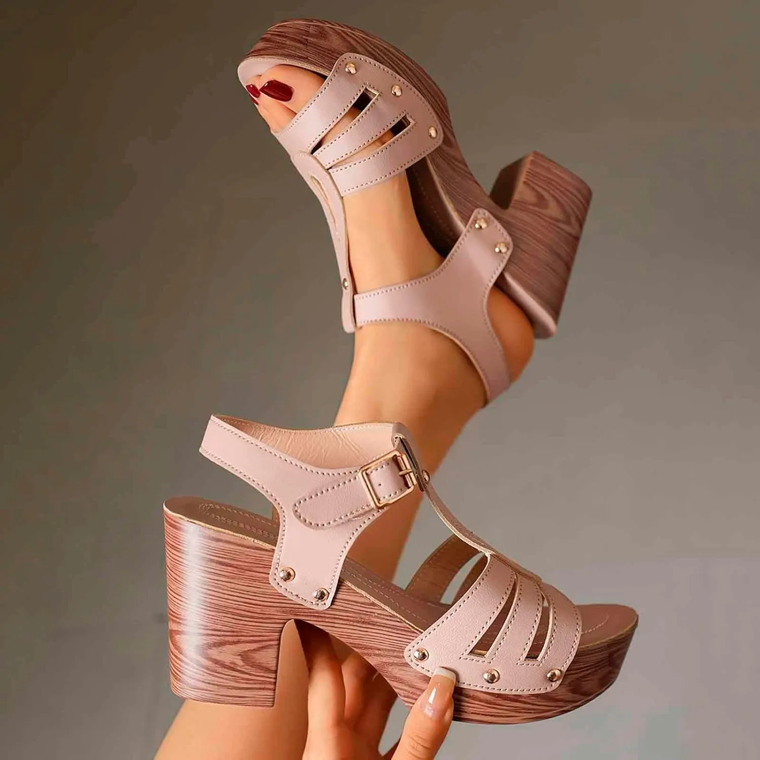 Women's Summer High Heel Sandals Open Toe Comfortable Footwear For Casual Outings Beach Vacations Work Dates And